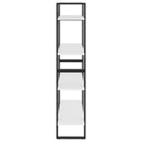 4-Tier Book Cabinet White 80x30x140 cm Engineered Wood - Rear View