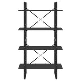 4-Tier Book Cabinet Grey 80x30x140 cm Engineered Wood