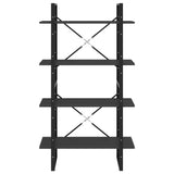 4-Tier Book Cabinet Grey 80x30x140 cm Engineered Wood - 45-Degree Angle