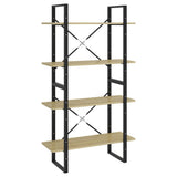 4-Tier Book Cabinet Sonoma Oak 80x30x140 cm Engineered Wood - Front View