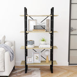 4-Tier Book Cabinet Sonoma Oak 80x30x140 cm Engineered Wood - Side View