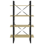 4-Tier Book Cabinet Sonoma Oak 80x30x140 cm Engineered Wood
