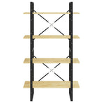 4-Tier Book Cabinet 80x30x140 cm Solid Pine Wood