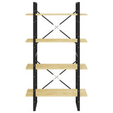 4-Tier Book Cabinet 80x30x140 cm Solid Pine Wood - 45-Degree Angle