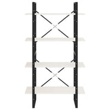 4-Tier Book Cabinet White 80x30x140 cm Solid Pine Wood - 45-Degree Angle