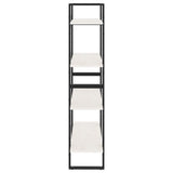 4-Tier Book Cabinet White 80x30x140 cm Solid Pine Wood