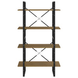 4-Tier Book Cabinet 80x30x140 cm Solid Pine Wood