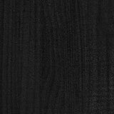 4-Tier Book Cabinet Black 80x30x140 cm Solid Pine Wood - Close-Up Angle