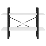 2-Tier Book Cabinet White 100x30x70 cm Engineered Wood - 45-Degree Angle