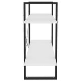 2-Tier Book Cabinet White 100x30x70 cm Engineered Wood