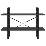 2-Tier Book Cabinet Grey 100x30x70 cm Engineered Wood - 45-Degree Angle