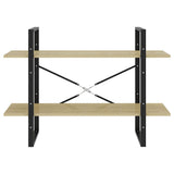 2-Tier Book Cabinet Sonoma Oak 100x30x70 cm Engineered Wood