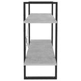 2-Tier Book Cabinet Concrete Grey 100x30x70 cm Engineered Wood - Rear View