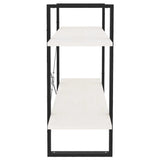 2-Tier Book Cabinet White 100x30x70 cm Solid Pine Wood