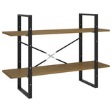 2-Tier Book Cabinet 100x30x70 cm Solid Pine Wood