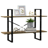 2-Tier Book Cabinet 100x30x70 cm Solid Pine Wood