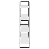 4-Tier Book Cabinet White 100x30x140 cm Engineered Wood - Rear View