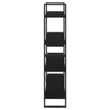 4-Tier Book Cabinet Black 100x30x140 cm Engineered Wood - Rear View