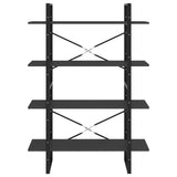 4-Tier Book Cabinet Grey 100x30x140 cm Engineered Wood