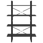 4-Tier Book Cabinet Grey 100x30x140 cm Engineered Wood