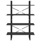 4-Tier Book Cabinet Grey 100x30x140 cm Engineered Wood - 45-Degree Angle