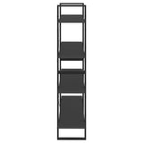 4-Tier Book Cabinet Grey 100x30x140 cm Engineered Wood