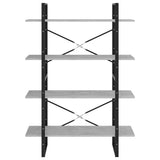 4-Tier Book Cabinet Concrete Grey 100x30x140 cm Engineered Wood - 45-Degree Angle