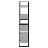 4-Tier Book Cabinet Concrete Grey 100x30x140 cm Engineered Wood