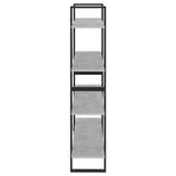 4-Tier Book Cabinet Concrete Grey 100x30x140 cm Engineered Wood - Rear View