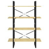 4-Tier Book Cabinet 100x30x140 cm Solid Pine Wood