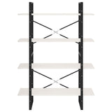 4-Tier Book Cabinet White 100x30x140 cm Solid Pine Wood