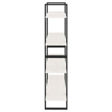 4-Tier Book Cabinet White 100x30x140 cm Solid Pine Wood