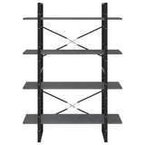 4-Tier Book Cabinet Grey 100x30x140 cm Solid Pine Wood - 45-Degree Angle