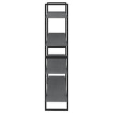 4-Tier Book Cabinet Grey 100x30x140 cm Solid Pine Wood