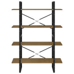 4-Tier Book Cabinet 100x30x140 cm Solid Pine Wood