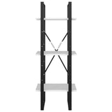 3-Tier Book Cabinet White 40x30x105 cm Engineered Wood