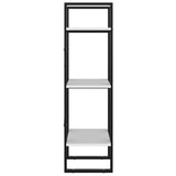 3-Tier Book Cabinet White 40x30x105 cm Engineered Wood