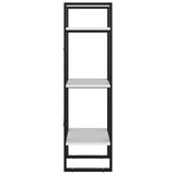 3-Tier Book Cabinet White 40x30x105 cm Engineered Wood - Rear View