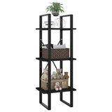 3-Tier Book Cabinet Black 40x30x105 cm Engineered Wood - 45-Degree Angle