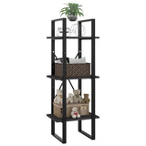 3-Tier Book Cabinet Grey 40x30x105 cm Engineered Wood - 45-Degree Angle