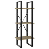 3-Tier Book Cabinet Sonoma Oak 40x30x105 cm Engineered Wood - Front View