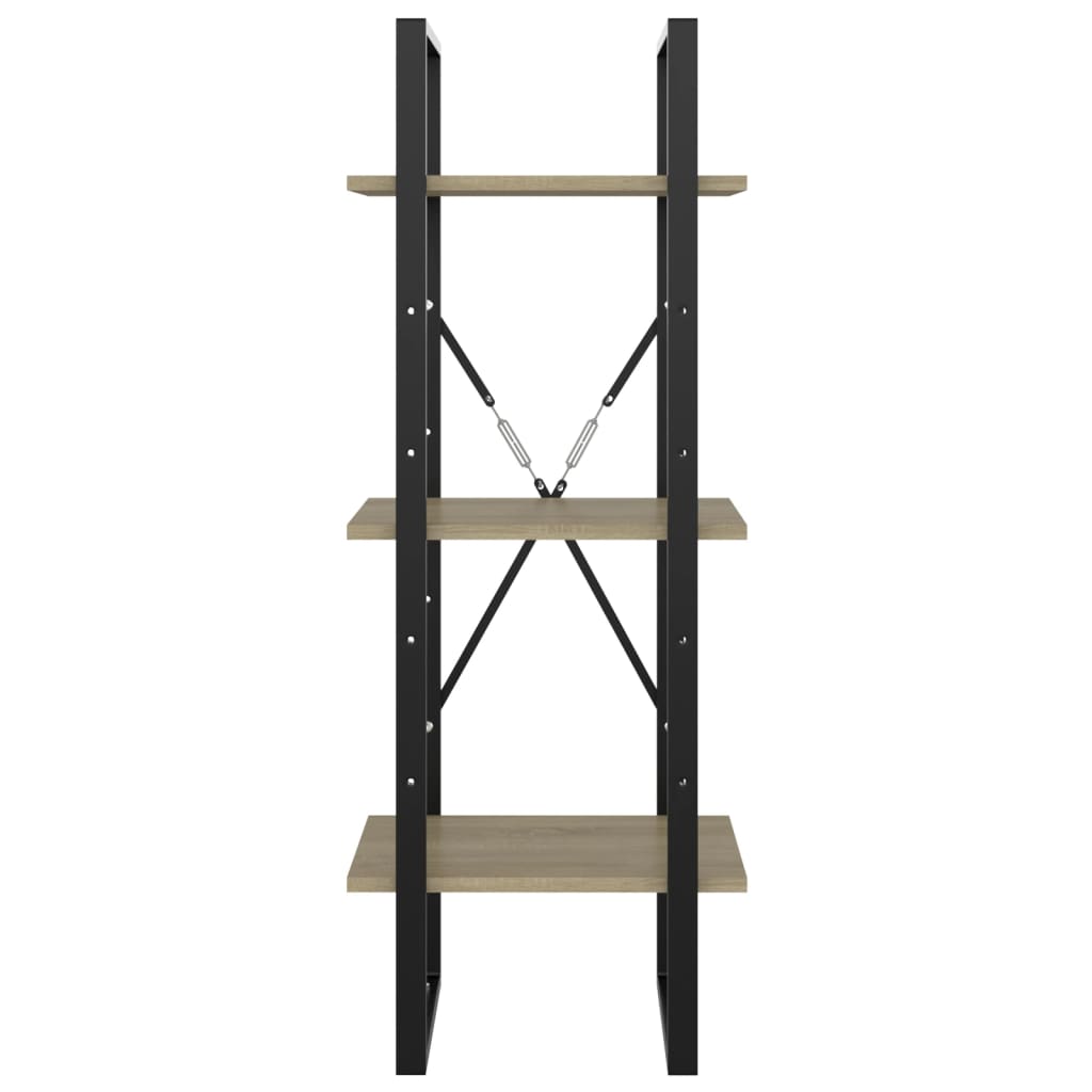 3-Tier Book Cabinet Sonoma Oak 40x30x105 cm Engineered Wood