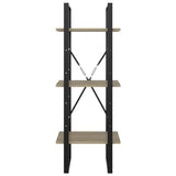 3-Tier Book Cabinet Sonoma Oak 40x30x105 cm Engineered Wood - Side View