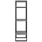 3-Tier Book Cabinet Concrete Grey 40x30x105 cm Engineered Wood - Rear View