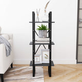 3-Tier Book Cabinet Grey 40x30x105 cm Solid Pinewood