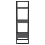 3-Tier Book Cabinet Grey 40x30x105 cm Solid Pinewood