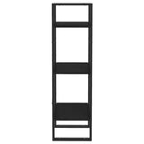 3-Tier Book Cabinet Black 40x30x105 cm Solid Pinewood