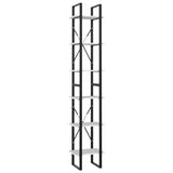 6-Tier Book Cabinet White 40x30x210 cm Engineered Wood