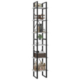 6-Tier Book Cabinet White 40x30x210 cm Engineered Wood - Top-Down View