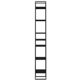 6-Tier Book Cabinet Black 40x30x210 cm Engineered Wood